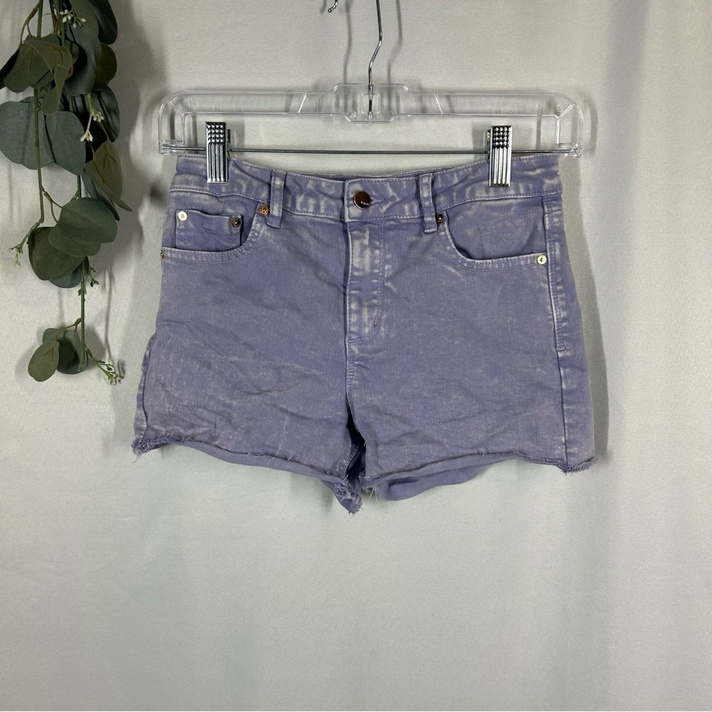 Tractr | Little Girls Light Purple Jean Denim Shorts Size 14